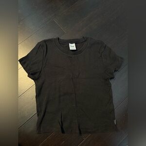 TNA Black Ribbed Tee